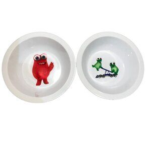 Childrens Melamine Bowls IGA Grocery Store Cartoon Characters Set of 2